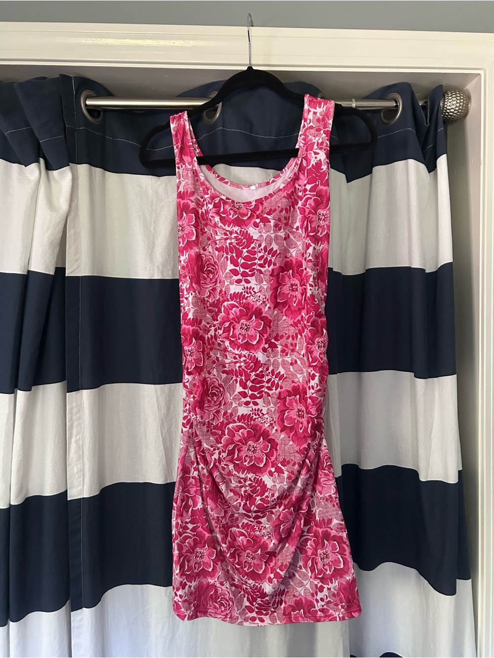 Pink Floral Tank maternity Dress